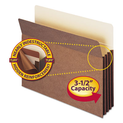 Smead&reg; Redrope TUFF&reg; Pocket Drop-Front File Pockets with Tyvek&reg; Lined Gussets