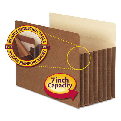 Smead&reg; Redrope TUFF&reg; Pocket Drop-Front File Pockets with Tyvek&reg; Lined Gussets