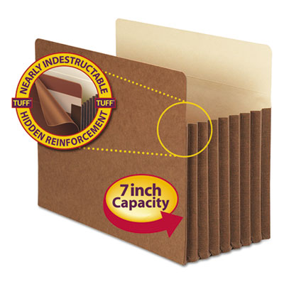 Smead&reg; Redrope TUFF&reg; Pocket Drop-Front File Pockets with Tyvek&reg; Lined Gussets