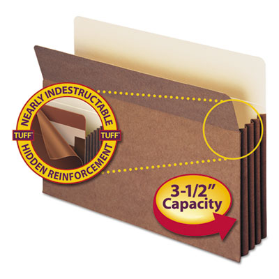Smead&reg; Redrope TUFF&reg; Pocket Drop-Front File Pockets with Tyvek&reg; Lined Gussets