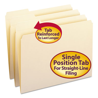 Smead&reg; Reinforced Tab Manila File Folder