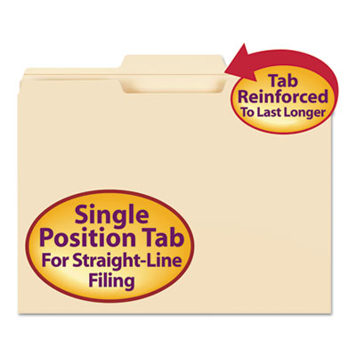 Smead&reg; Reinforced Tab Manila File Folder
