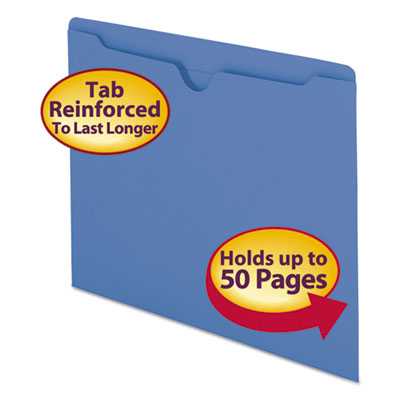 Smead&reg; Colored File Jackets with Reinforced Double-Ply Tab