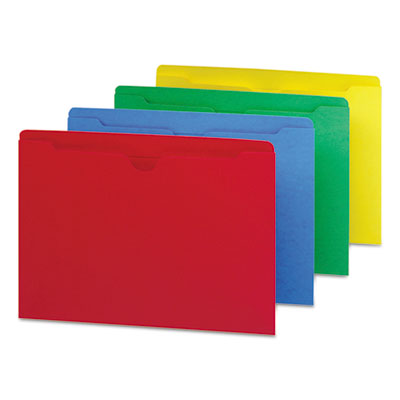 Smead&reg; Colored File Jackets with Reinforced Double-Ply Tab