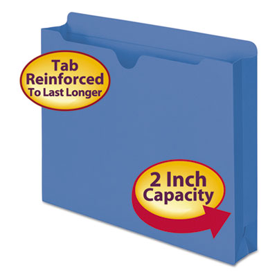 Smead&reg; Colored File Jackets with Reinforced Double-Ply Tab