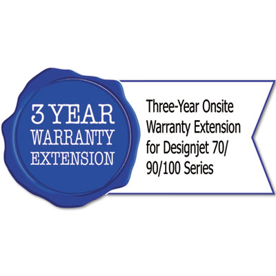 HP 3-Year Next Business Day Onsite for Designjet 70/90/100 Series Hardware Support