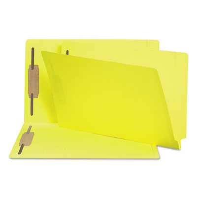 Smead&reg; Heavyweight Colored End Tab Folders with Fasteners