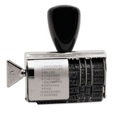 Identity Group&reg; Rubber 11-Message Dial-A-Phrase Date Stamp