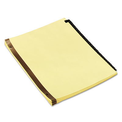 Universal One&trade; Preprinted Simulated Leather Tab Dividers with Gold Printing