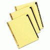 Universal One&trade; Preprinted Simulated Leather Tab Dividers with Gold Printing