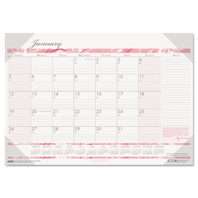 House of Doolittle&trade; Breast Cancer Awareness 100% Recycled Monthly Desk Pad Calendar