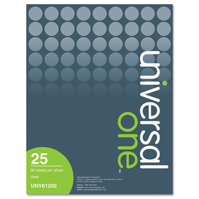 Universal One&trade; Clear Labels