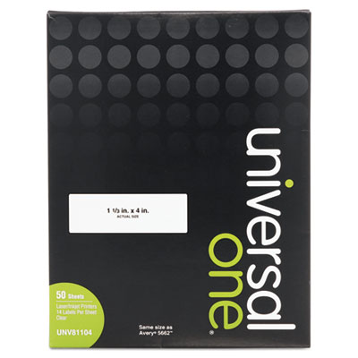 Universal One&trade; Clear Labels