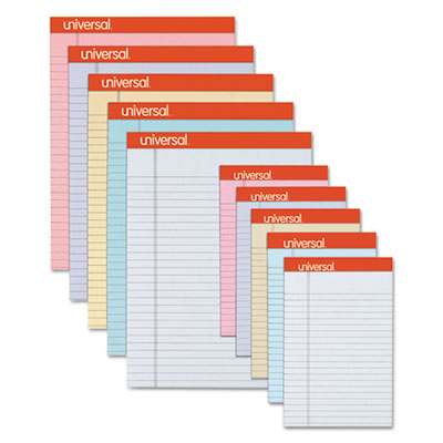 Universal&reg; Fashion Colored Perforated Ruled Writing Pads