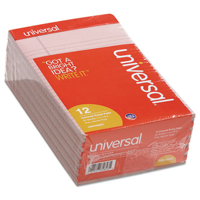 Universal&reg; Fashion Colored Perforated Ruled Writing Pads