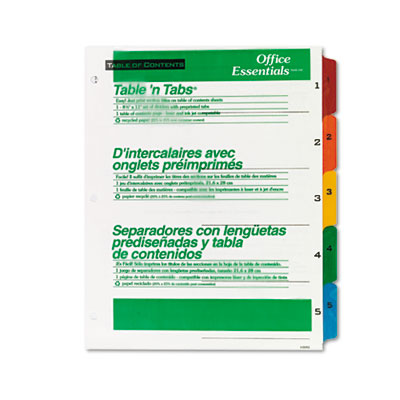 Office Essentials&reg; Table 'n Tabs Dividers