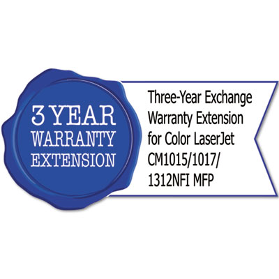 HP 3-Year Next Business Day Exchange for Color LaserJet CM1015/1017/1312NFI MFP Hardware Support