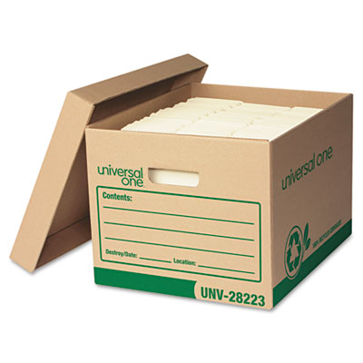 Universal One&trade; Recycled Medium-Duty Record Storage Box