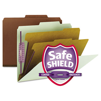 Smead® Pressboard Classification Folders with SafeSHIELD® Coated Fasteners Smead® Pressboard Classification Folders with SafeSHIELD® Coated Fasteners