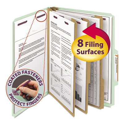 Smead&reg; Pressboard Classification Folders with SafeSHIELD&reg; Coated Fasteners