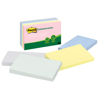 Post-it&reg; Greener Notes Original Recycled Note Pads