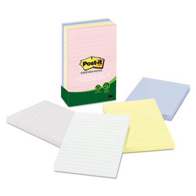 Post-it&reg; Greener Notes Original Recycled Note Pads