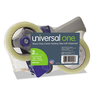 Universal One&trade; Heavy-Duty Box Sealing Tape with Dispenser