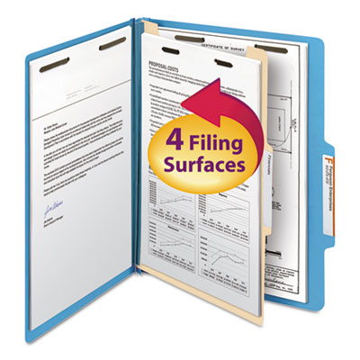 Smead&reg; Colored Top Tab Classification Folders
