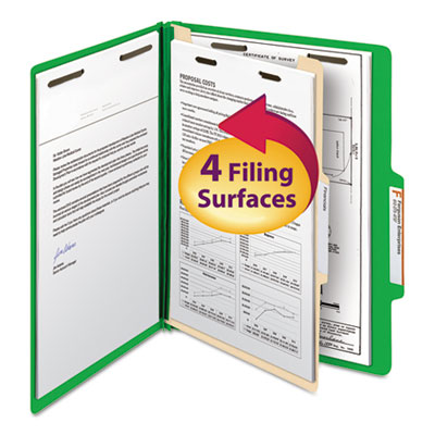 Smead&reg; Colored Top Tab Classification Folders