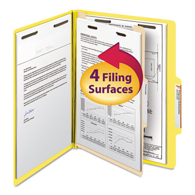 Smead&reg; Colored Top Tab Classification Folders