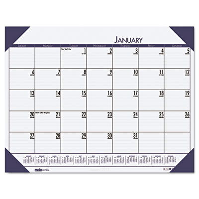 House of Doolittle&trade; EcoTones&reg; 100% Recycled Monthly Desk Pad Calendar