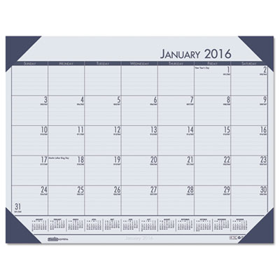 House of Doolittle&trade; EcoTones&reg; 100% Recycled Monthly Desk Pad Calendar
