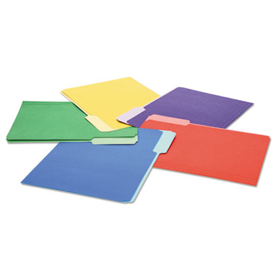 Universal One&trade; Colored Top Tab File Folders