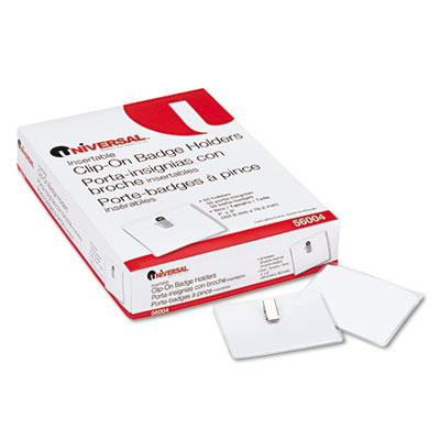 Universal&reg; Clear Badge Holders With Inserts