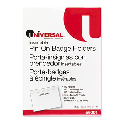 Universal&reg; Clear Badge Holders With Inserts
