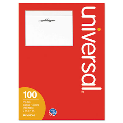 Universal&reg; Clear Badge Holders With Inserts