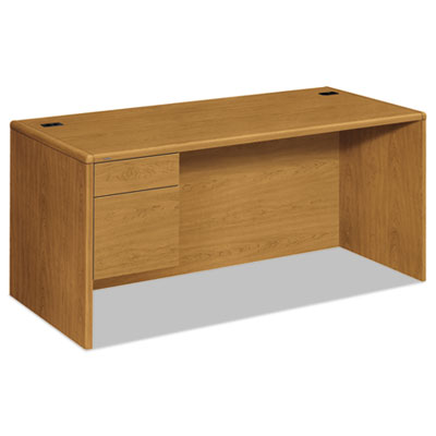 HON&reg; 10700 Series&trade; "L" Workstation Desk with Three-Quarter Height Pedestal on Left