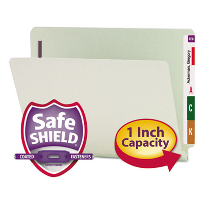 Smead&reg; End Tab Expansion Pressboard File Folders With SafeSHIELD&reg; Coated Fasteners