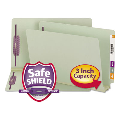 Smead&reg; End Tab Expansion Pressboard File Folders With SafeSHIELD&reg; Coated Fasteners