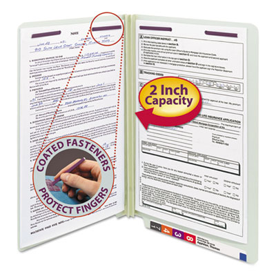 Smead&reg; End Tab Expansion Pressboard File Folders With SafeSHIELD&reg; Coated Fasteners
