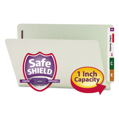 Smead&reg; End Tab Expansion Pressboard File Folders With SafeSHIELD&reg; Coated Fasteners