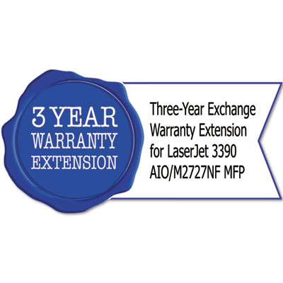 HP 3-Year Next Business Day Exchange for LaserJet 3390 AIO/M2727NF MFP Hardware Support