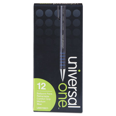 Universal One&trade; Comfort Grip&reg; Retractable Ballpoint Pen