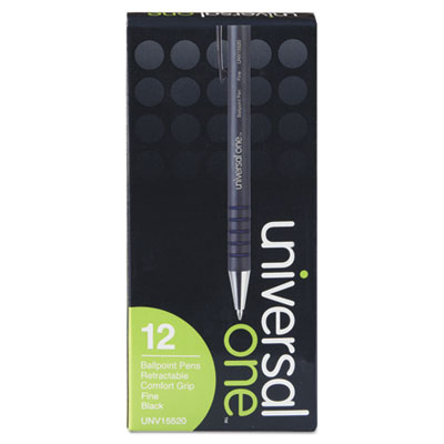 Universal One&trade; Comfort Grip&reg; Retractable Ballpoint Pen