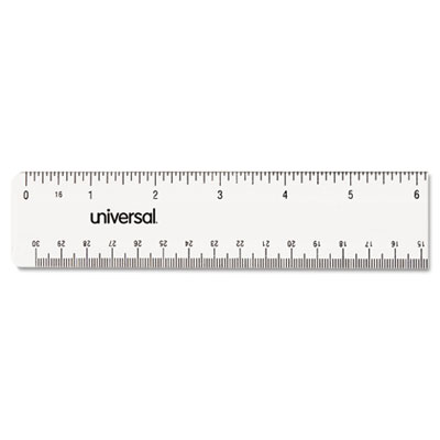 Universal&reg; Clear Plastic Ruler