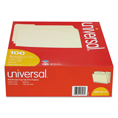 Universal&reg; Double-Ply Top Tab Manila File Folders