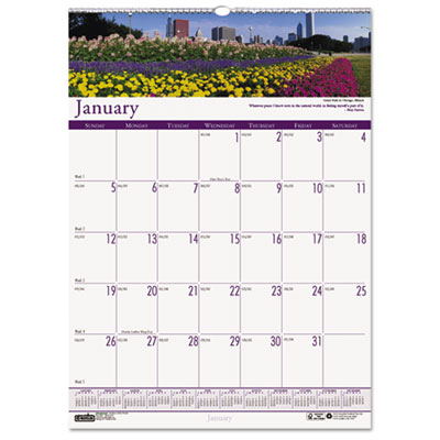 House of Doolittle&trade; Earthscapes&trade; 100% Recycled Gardens of the World Monthly Wall Calendar