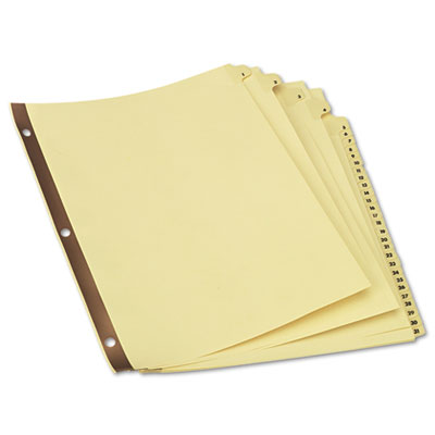 Universal One&trade; Preprinted Plastic Coated Tab Dividers with Black Printing