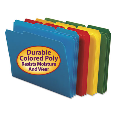 Smead&reg; Top Tab Poly Colored File Folders