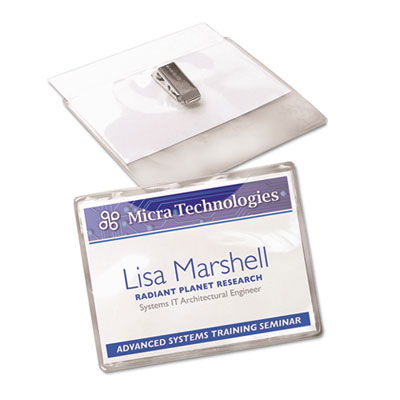 Avery&reg; Name Badge Holders Kit with Inserts